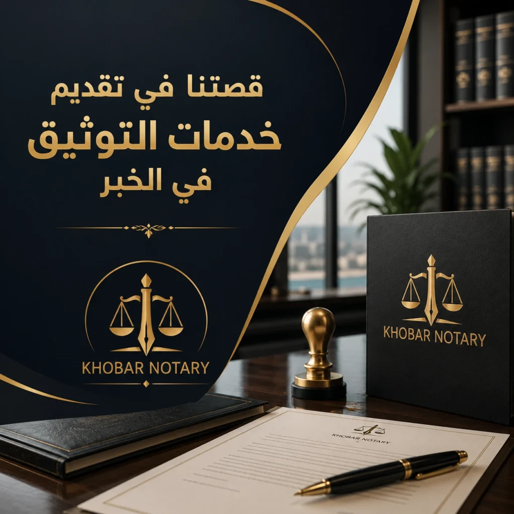 مكتب توثيق في الخبر Khobar Notary لخدمات التوثيق القانونية والعقود والمستندات الرسمية